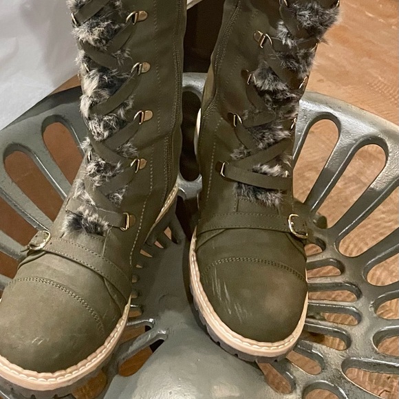 SOLD!!Jylan very cool combat lace-up/zip boot size 8 1/2 - Picture 3 of 7